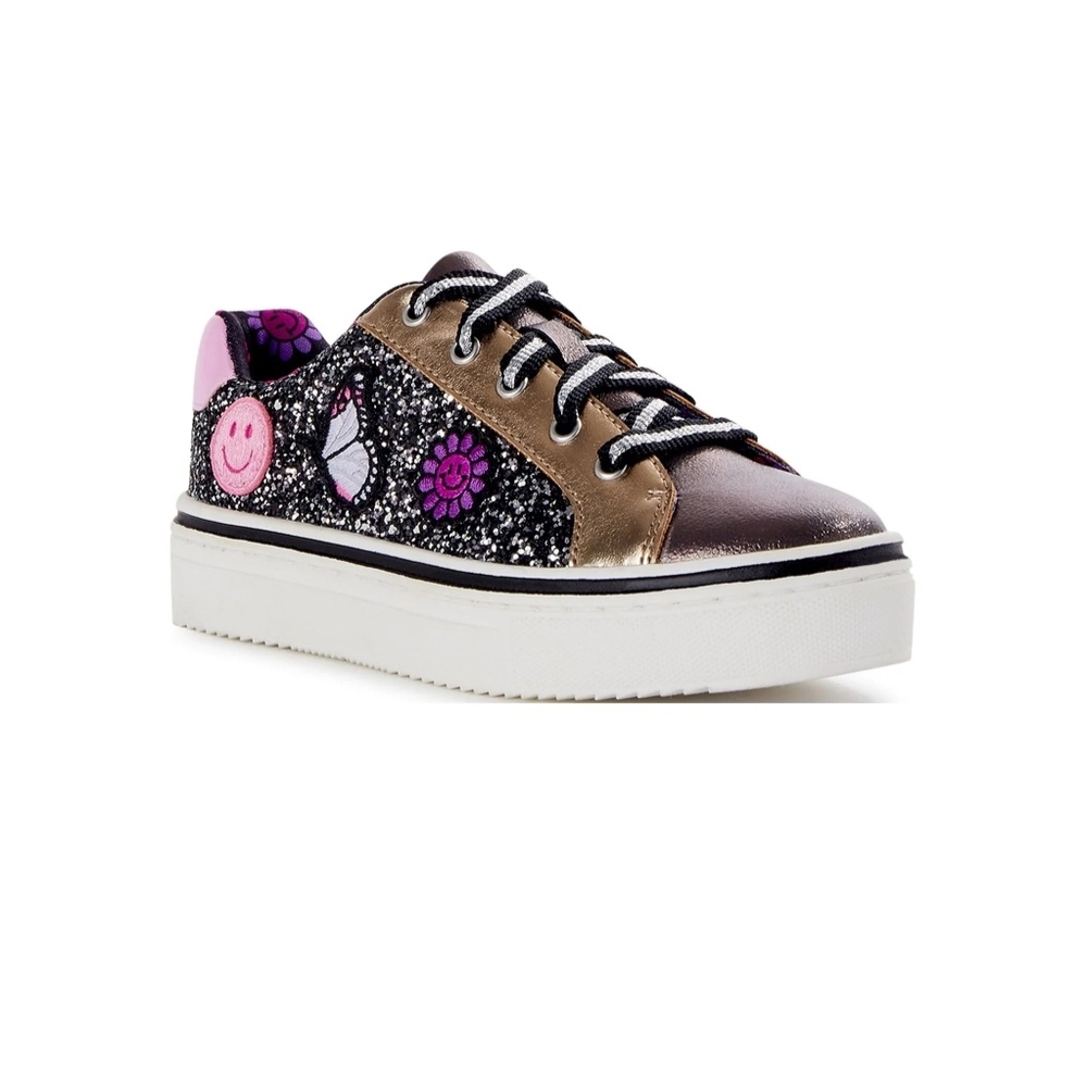 Madden NYC JJunie Girls Black Lace-Up Fashion Sneakers Size 4 – Cute & Comfy